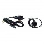 Motorola HKLN4604 - Earphones with mic - ear-bud - over-the-ear mount - wired HKLN4604